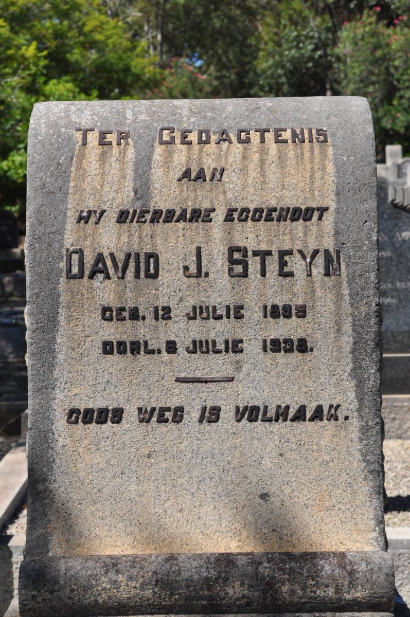 STEYN David J. 1885-1938