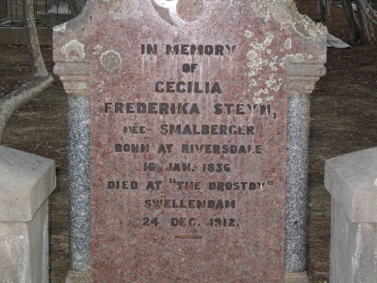 STEYN Cecilia Frederika nee SMALBERGER 1836-1912