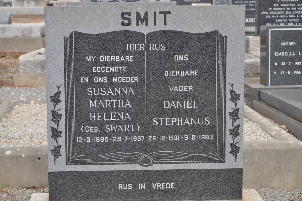 SMIT Daniël Stephanus 1901-1983 &amp; Susanna Martha Helena SWART 1895-1967