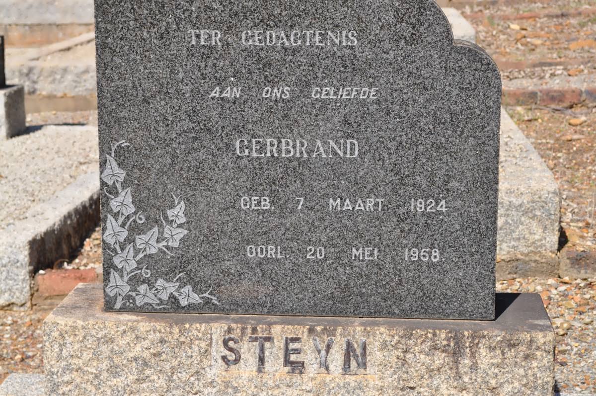 STEYN Gerbrand 1924-1958