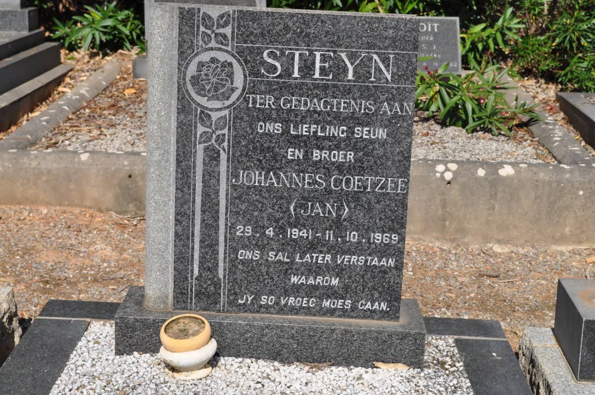 STEYN Johannes Coetzee 1941-1969