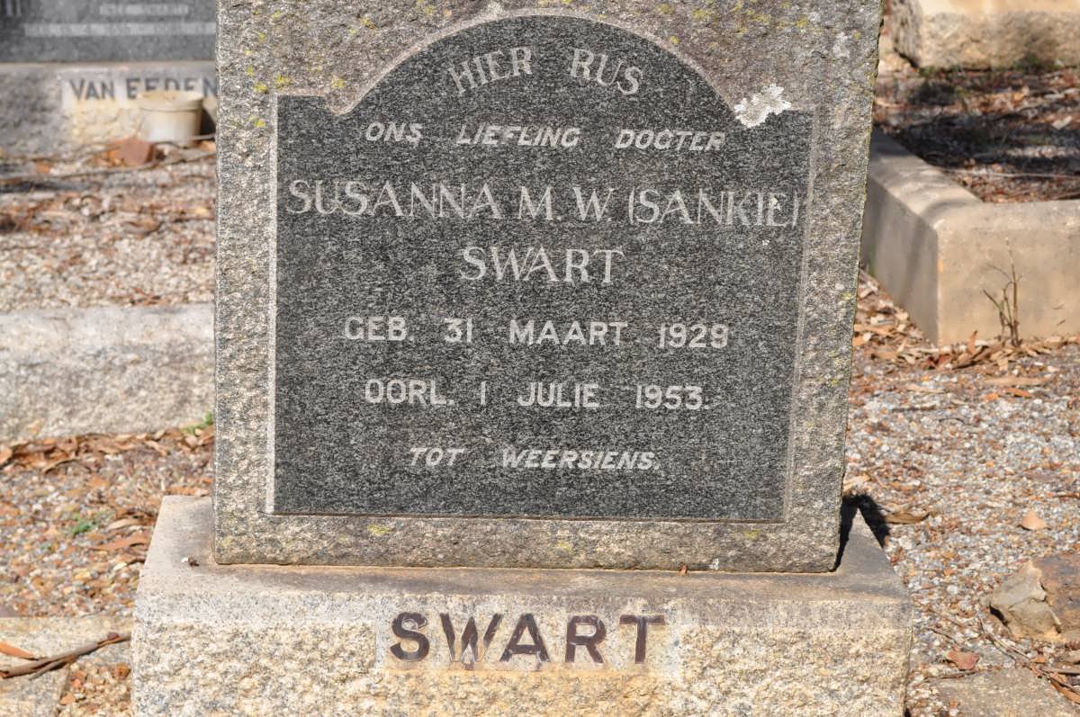 SWART Susanna M.W. 1929-1953
