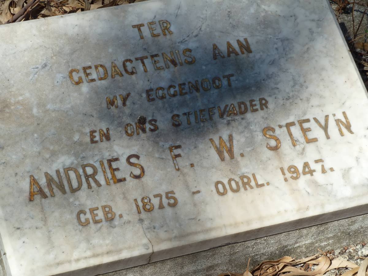 STEYN Andries F.W. 1875-1947