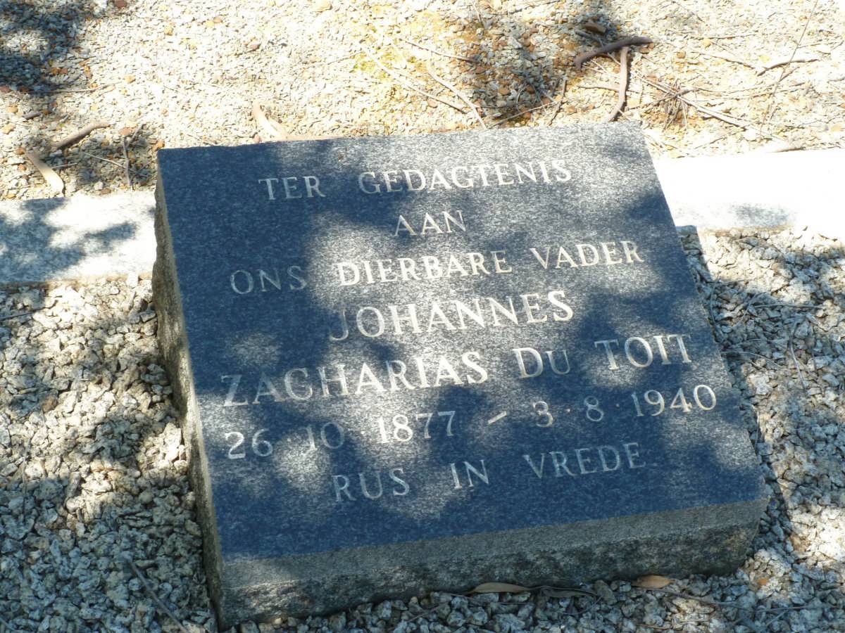 TOIT Johannes Zacharias, du 1877-1940