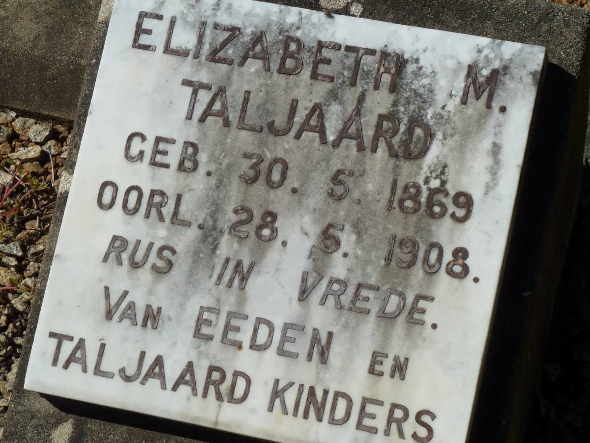 TALJAARD Elizabeth M. 1869-1908