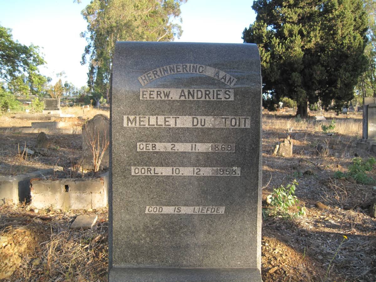 TOIT Andries Mellet, du 1869-1958