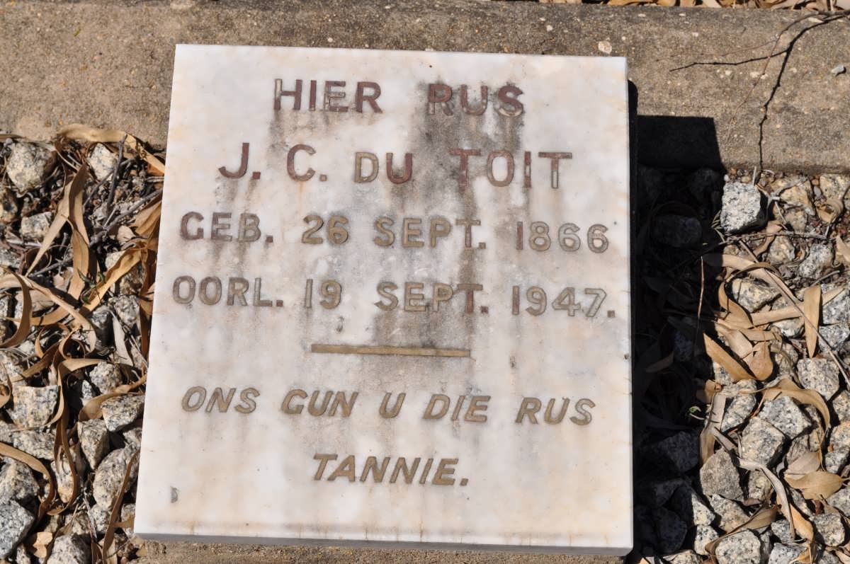 TOIT J.C., du 1866-1947