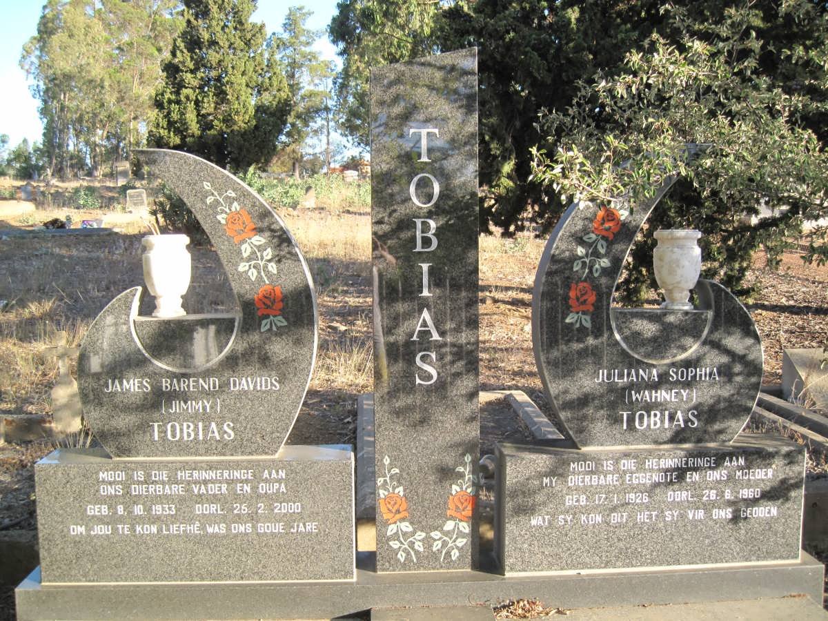 TOBIAS James Barend Davids 1933-2000 &amp; Juliana Sophia 1926-1960