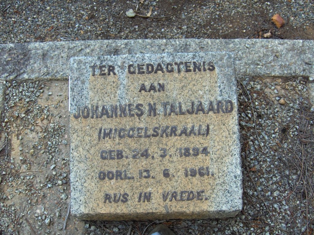TALJAARD Johannes N. 1894-1961