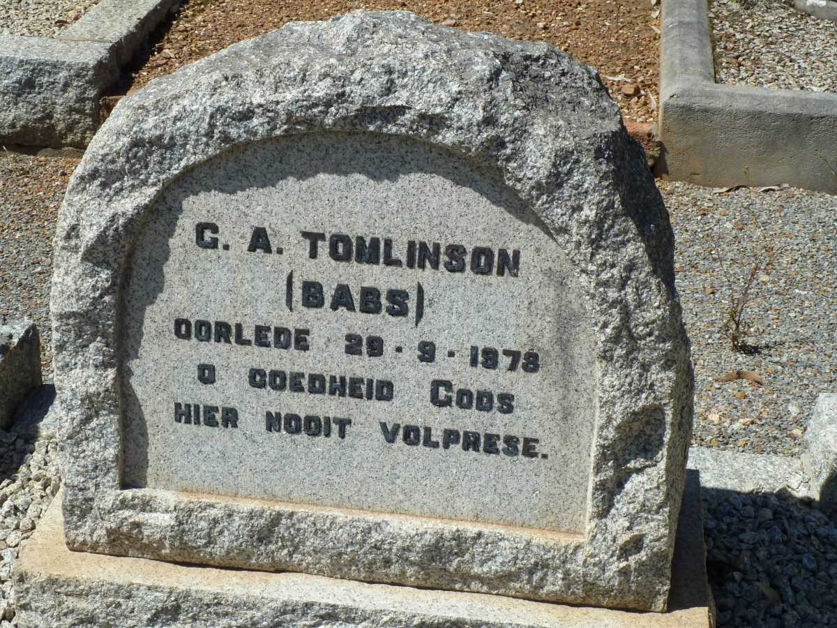 TOMLINSON G.A. -1978