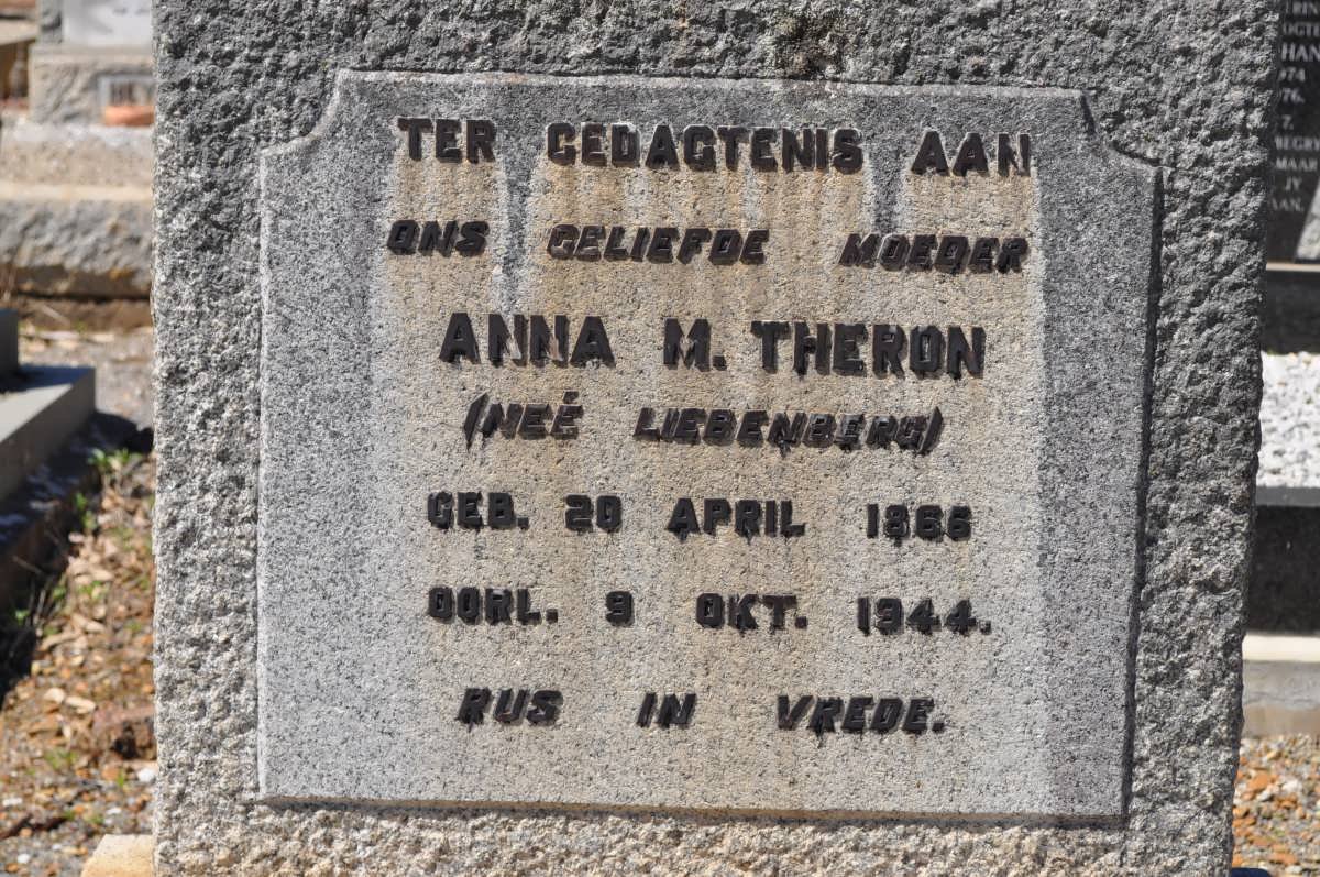 THERON Anna M. nee LIEBENBERG 1886-1944
