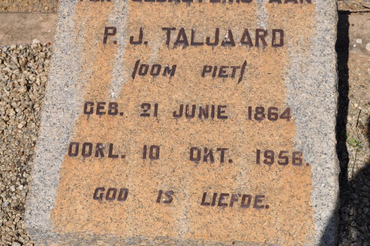 TALJAARD P.J. 1864-1956