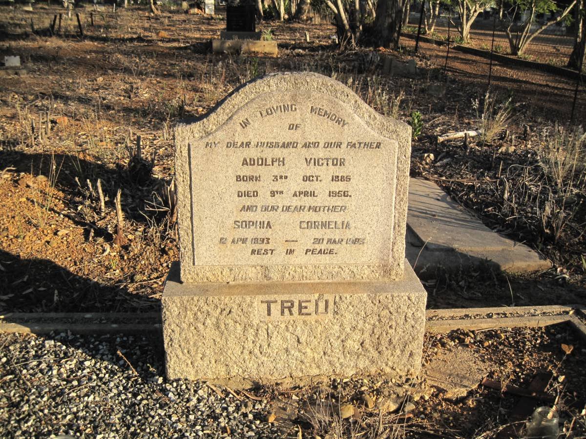 TREU Adolph Victor 1885-1956 &amp; Sophia Cornelia 1893-19??