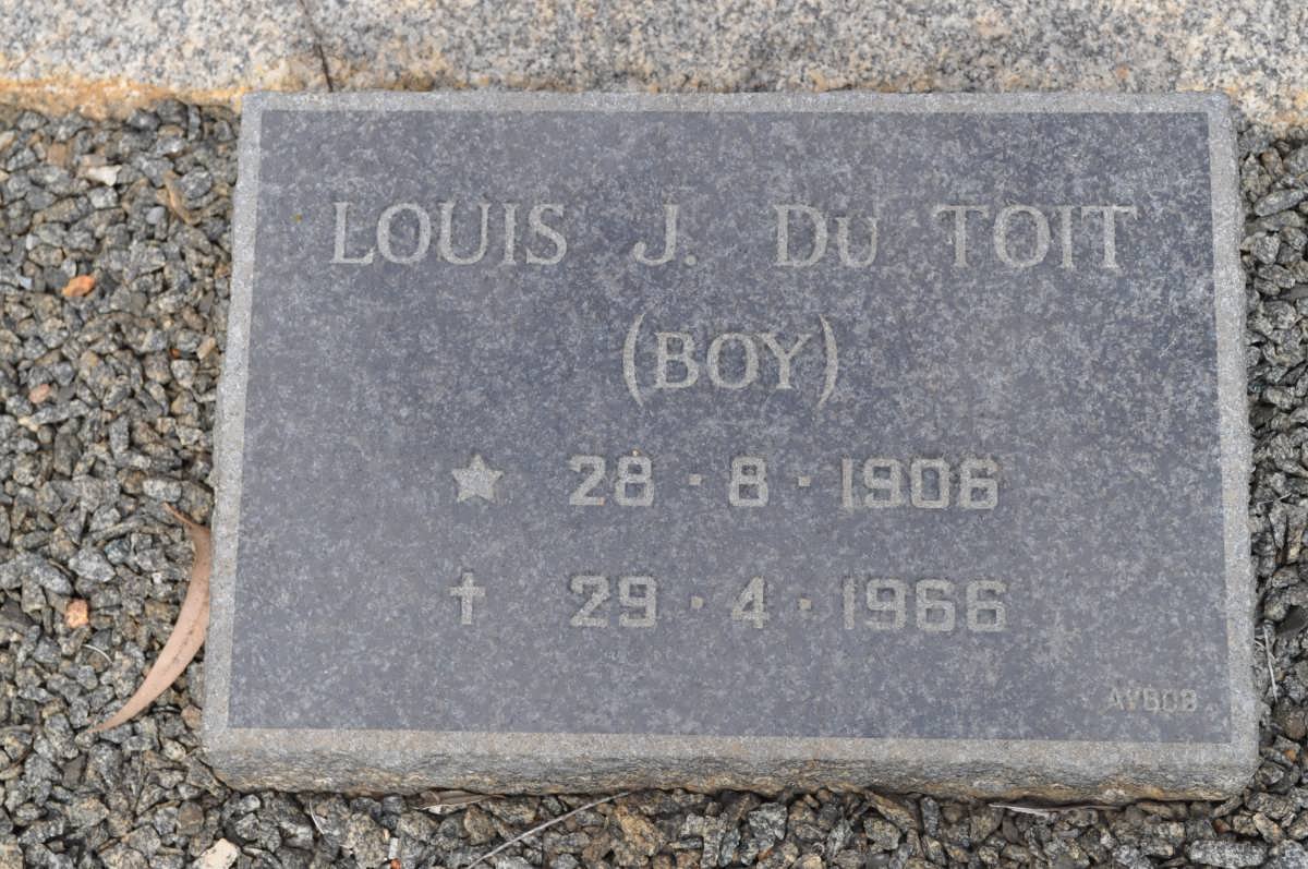 TOIT Louis J., du 1906-1966