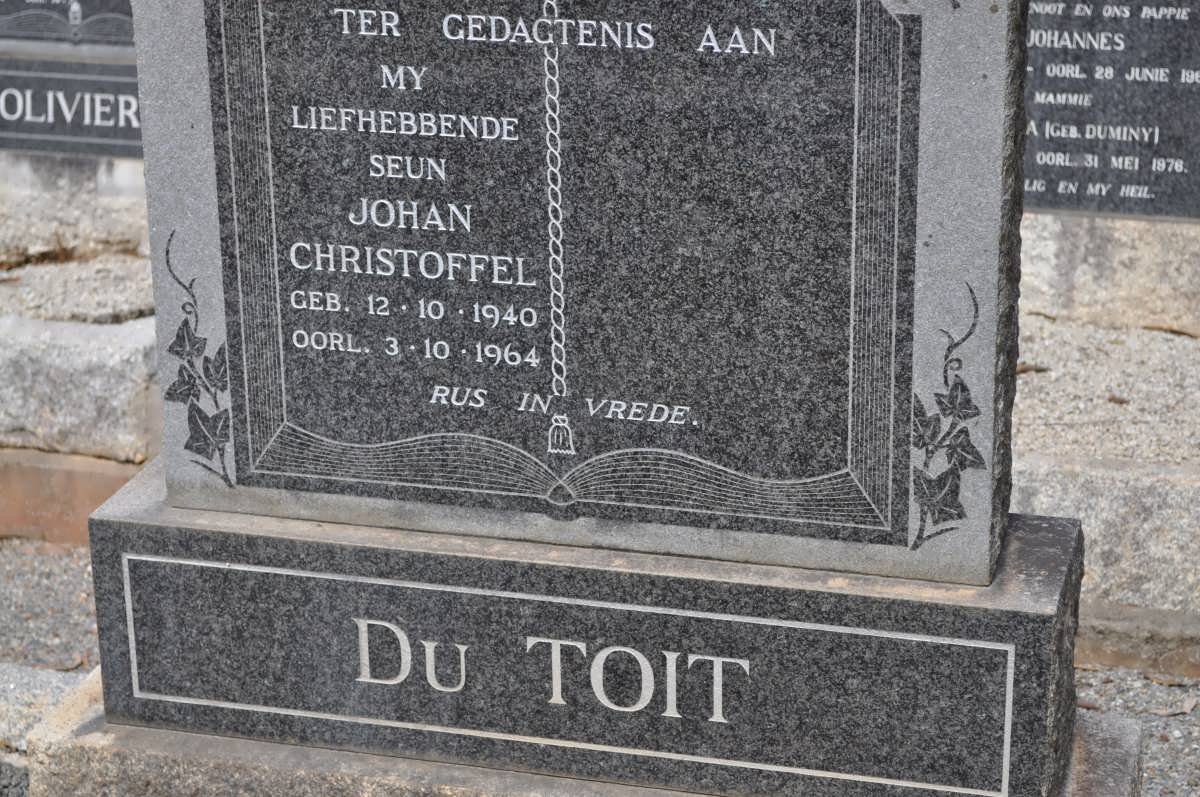 TOIT Johan Christoffel, du 1940-1964