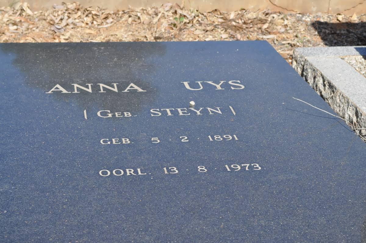 UYS Anna nee STEYN 1891-1973