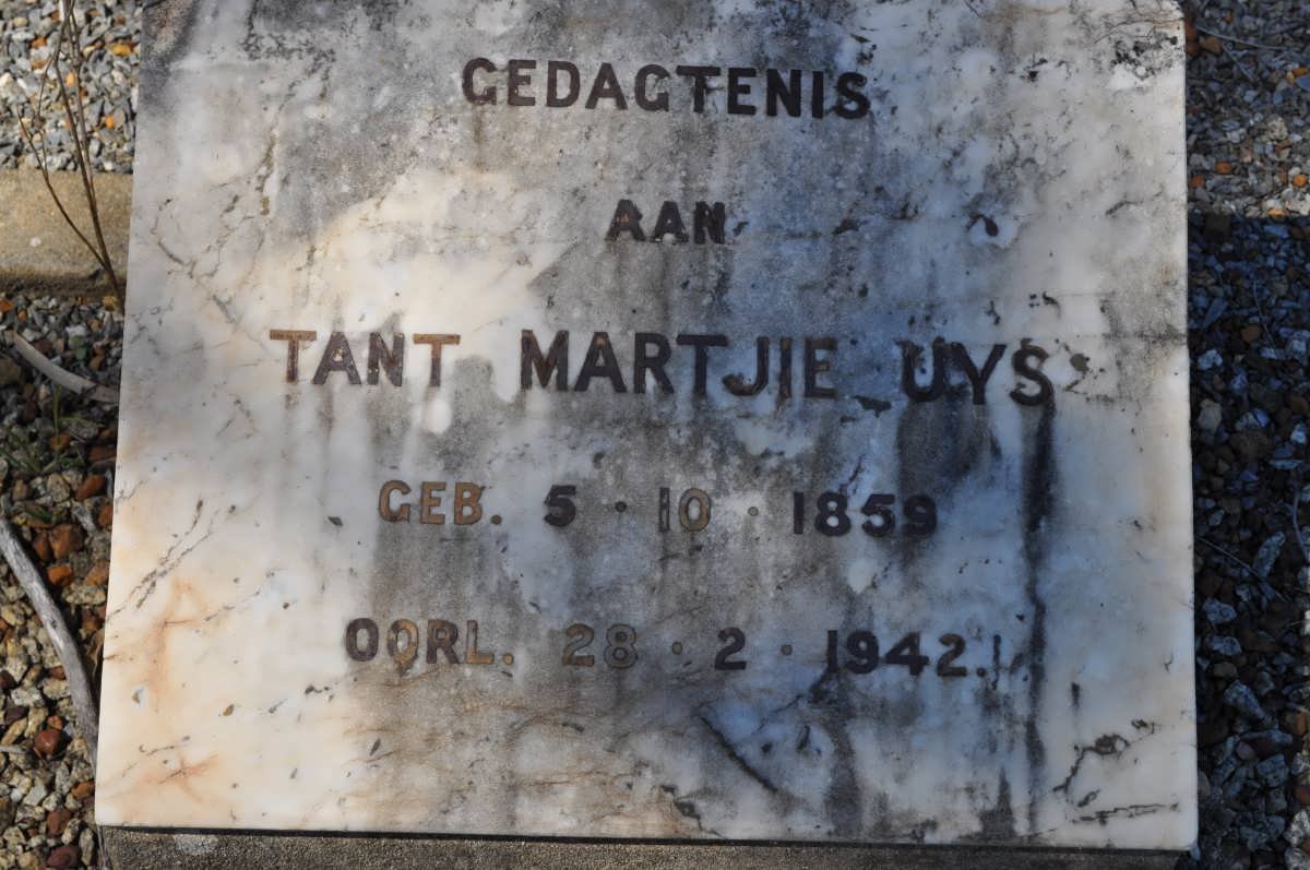 UYS Martjie 1859-1942