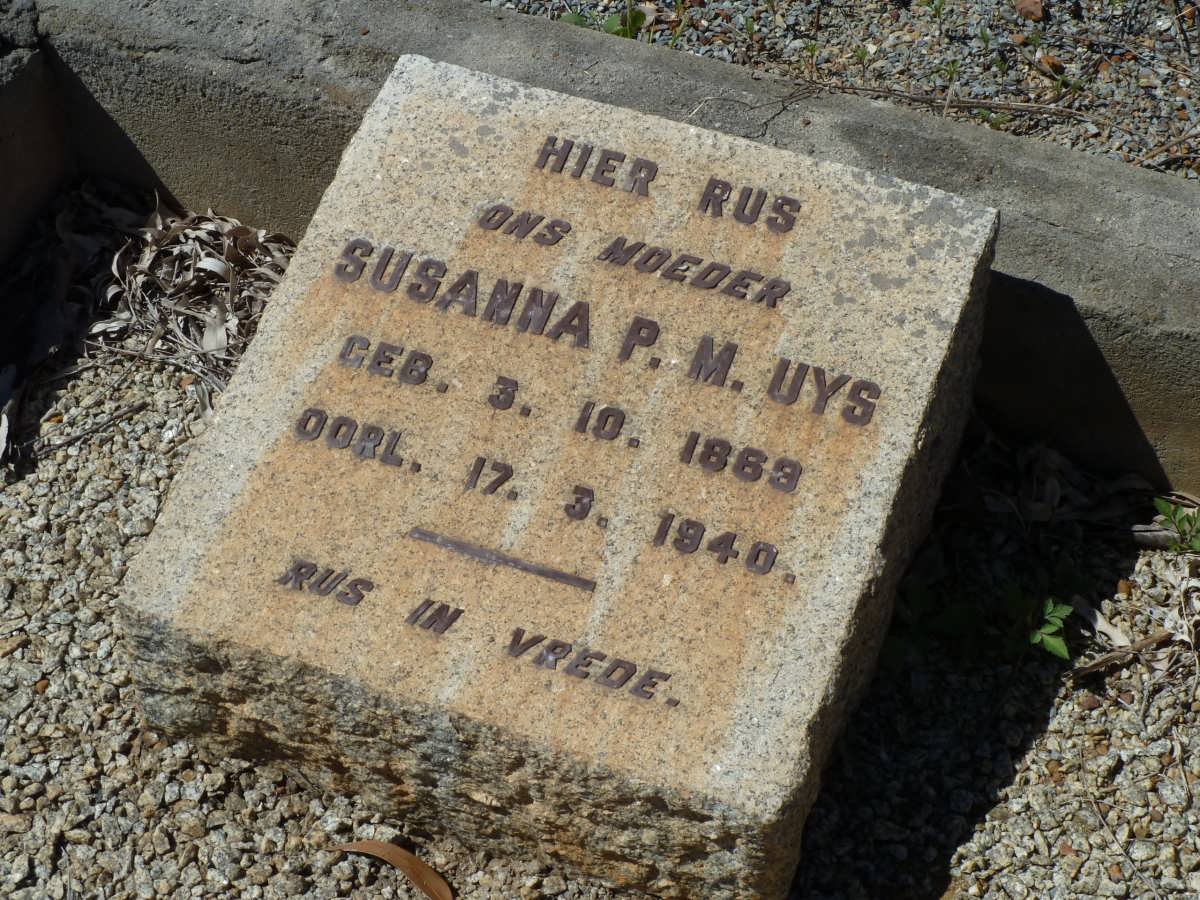 UYS Susanna P.M. 1863-1940