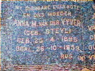 VYVER Anna M., van der nee STEYL 1895-1959