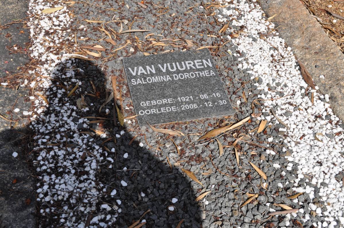 VUUREN Salomina Dorothea, van 1921-2006