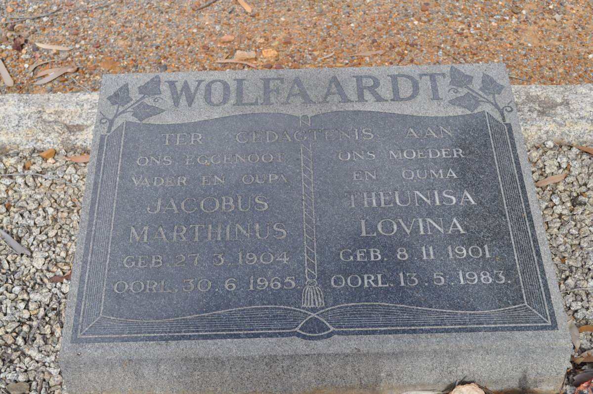 WOLFAARDT Jacobus Marthinus 1904-1965 &amp; Theunisa Lovina 1901-1983