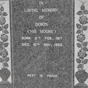 ZYL Doris, van nee MOORE 1917-1965