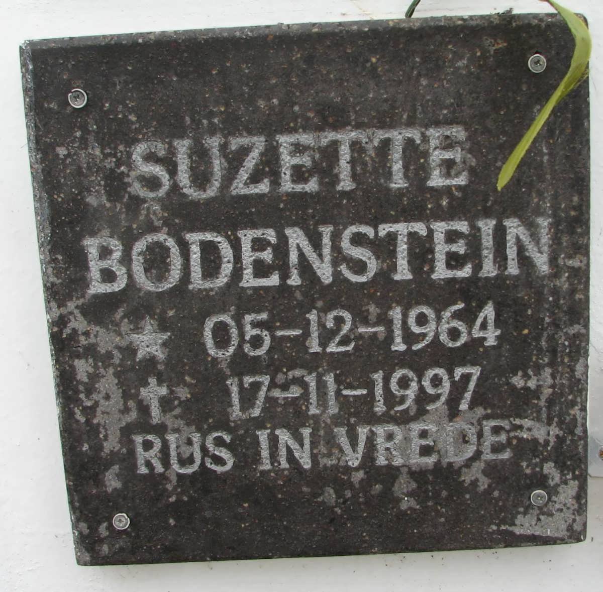 BODENSTEIN Suzette 1964-1997