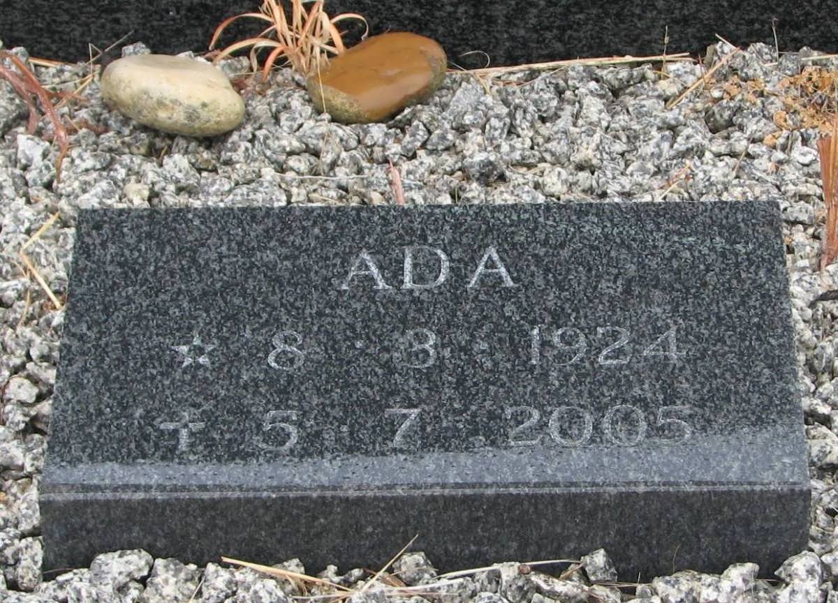 BROOKS John W.V.N. 1910-1987 :: BROOKS ADA 1924-2005