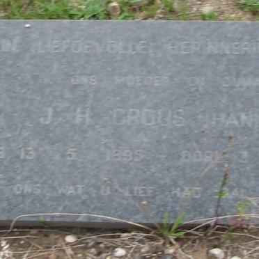 CROUS J.H. 1895-1974