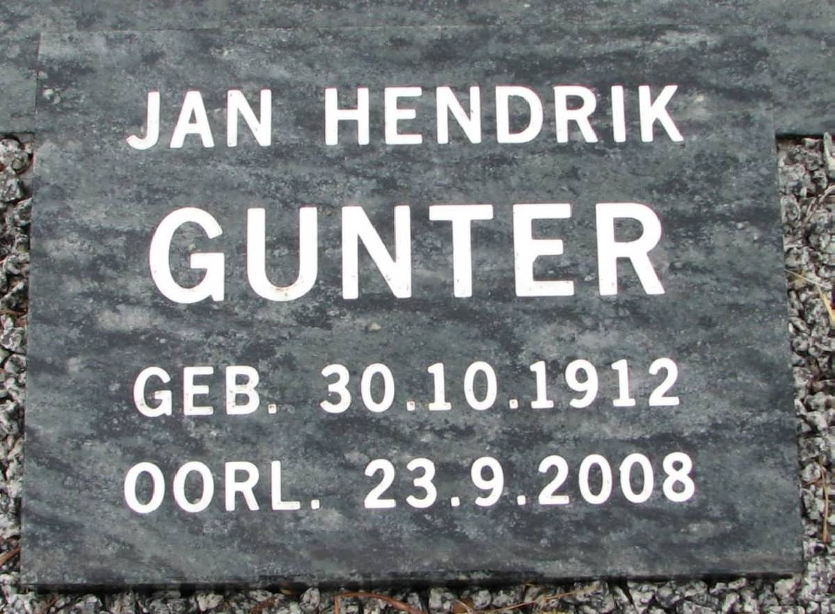 GUNTER Jan Hendrik 1912-2008