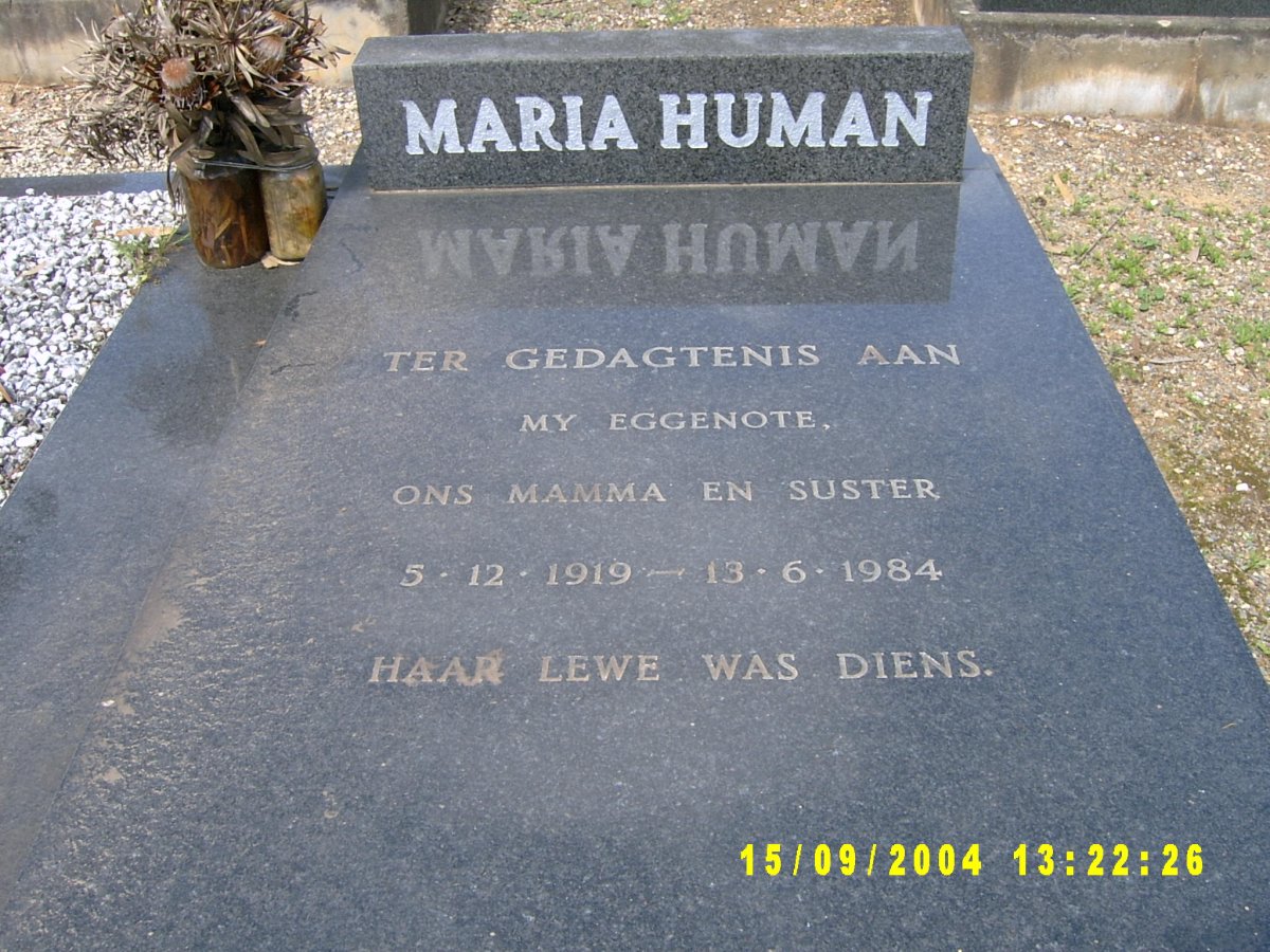 HUMAN Maria 1919-1984