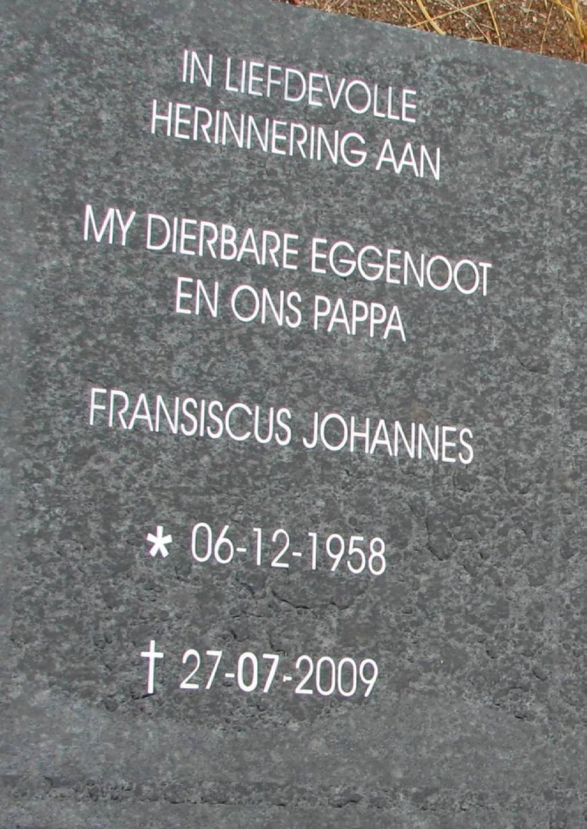 ? Fransiscus Johannes 1958-2009