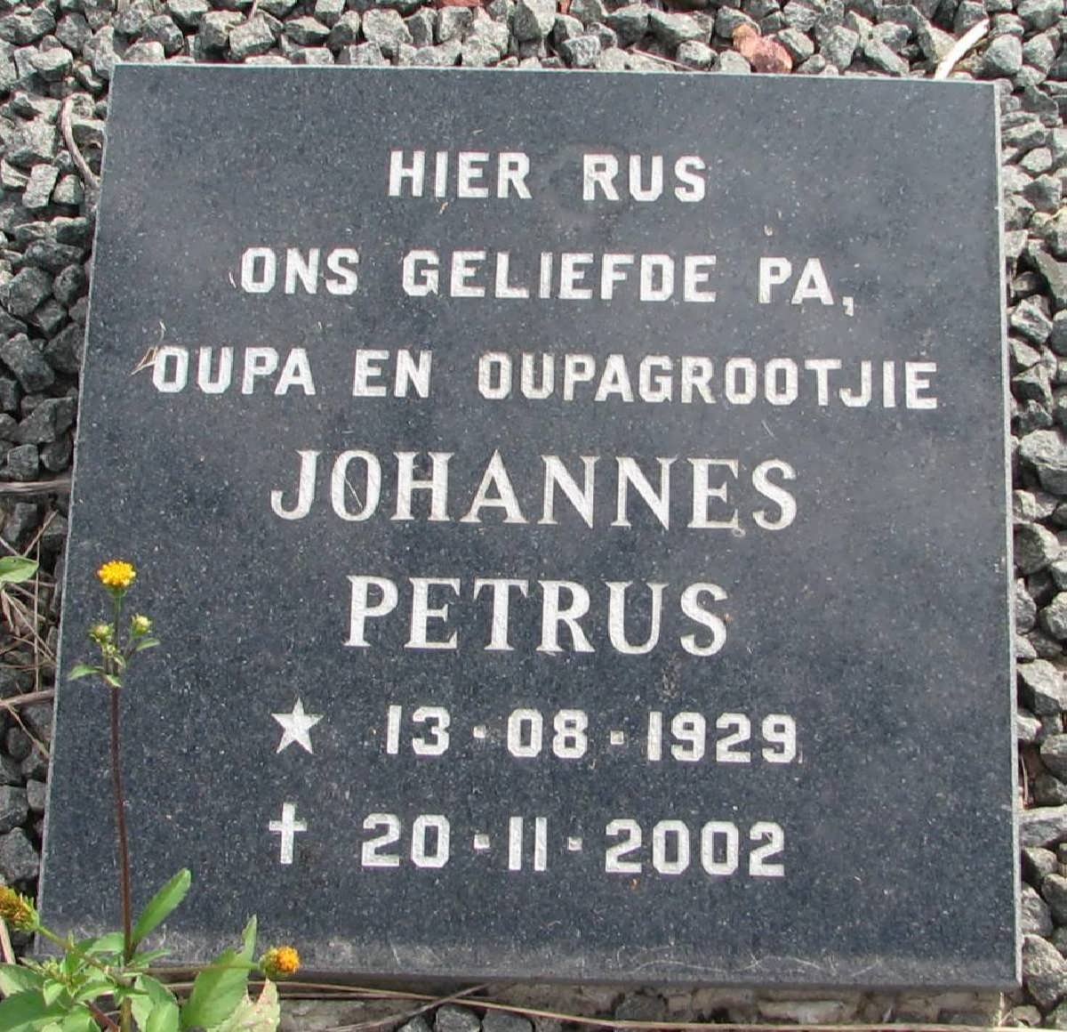 ? Johannes Petrus 1929-2002