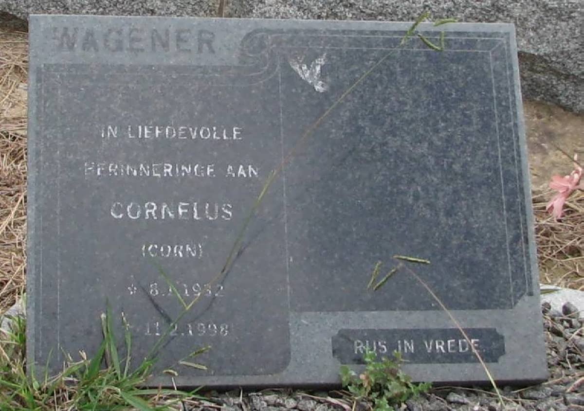 WAGENER Cornelius 1932-1998