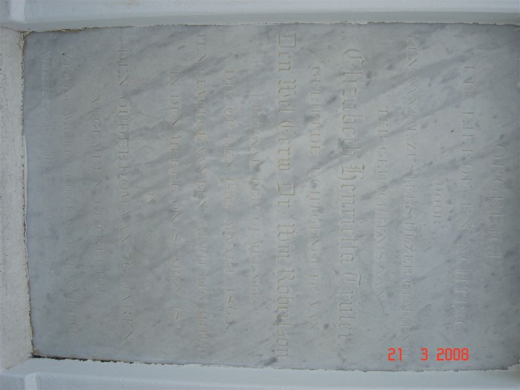 ROBERTSON Elizabeth Henrietta nee TRUTER -1865 _3