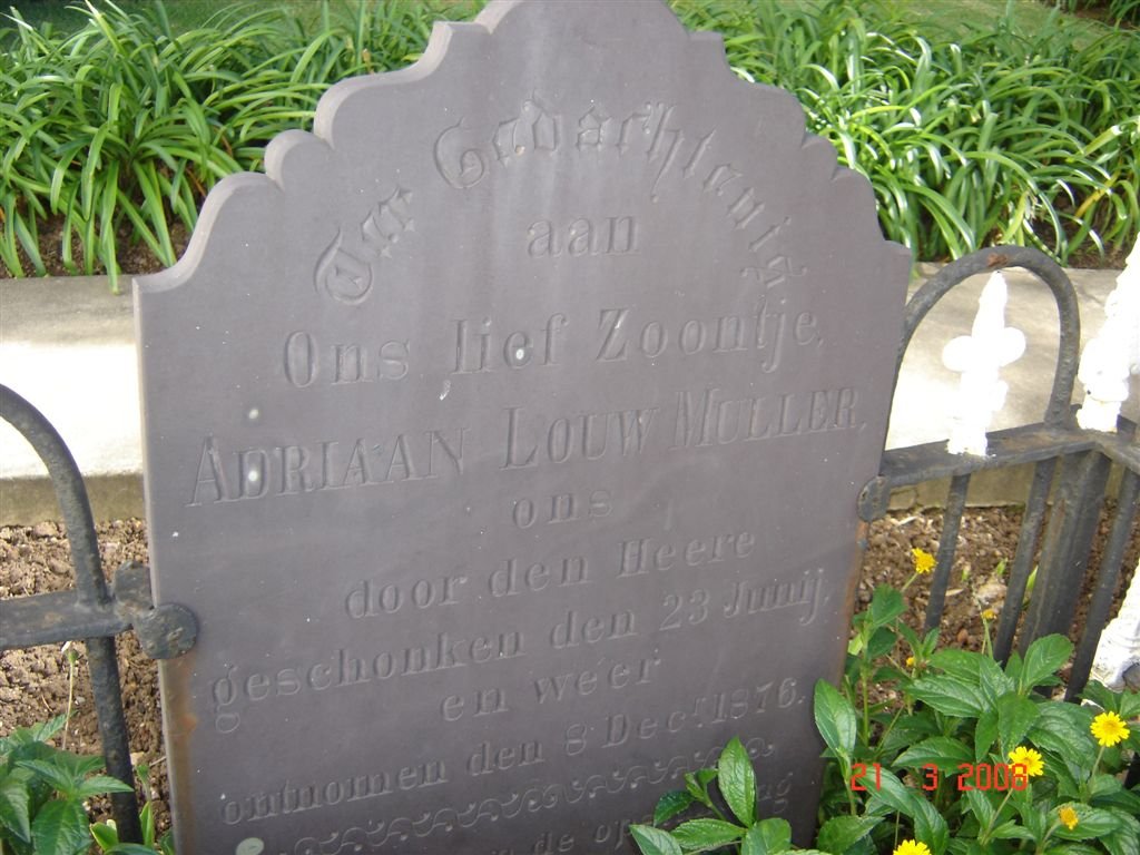 MULLER Adriaan Louw 1876-1876