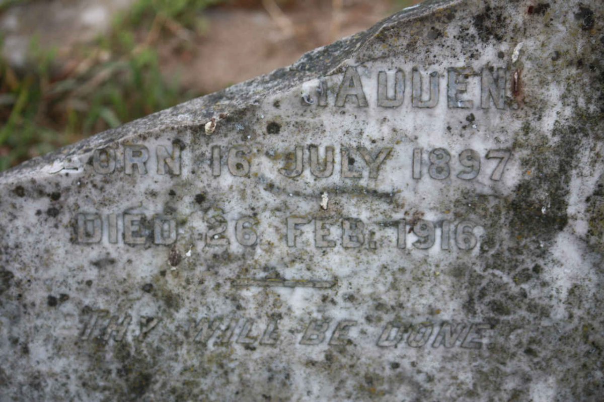 HADDEN ? 1897-1916
