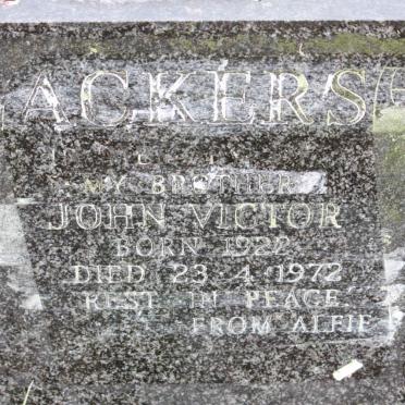 ACKERS John Victor 1922-1972