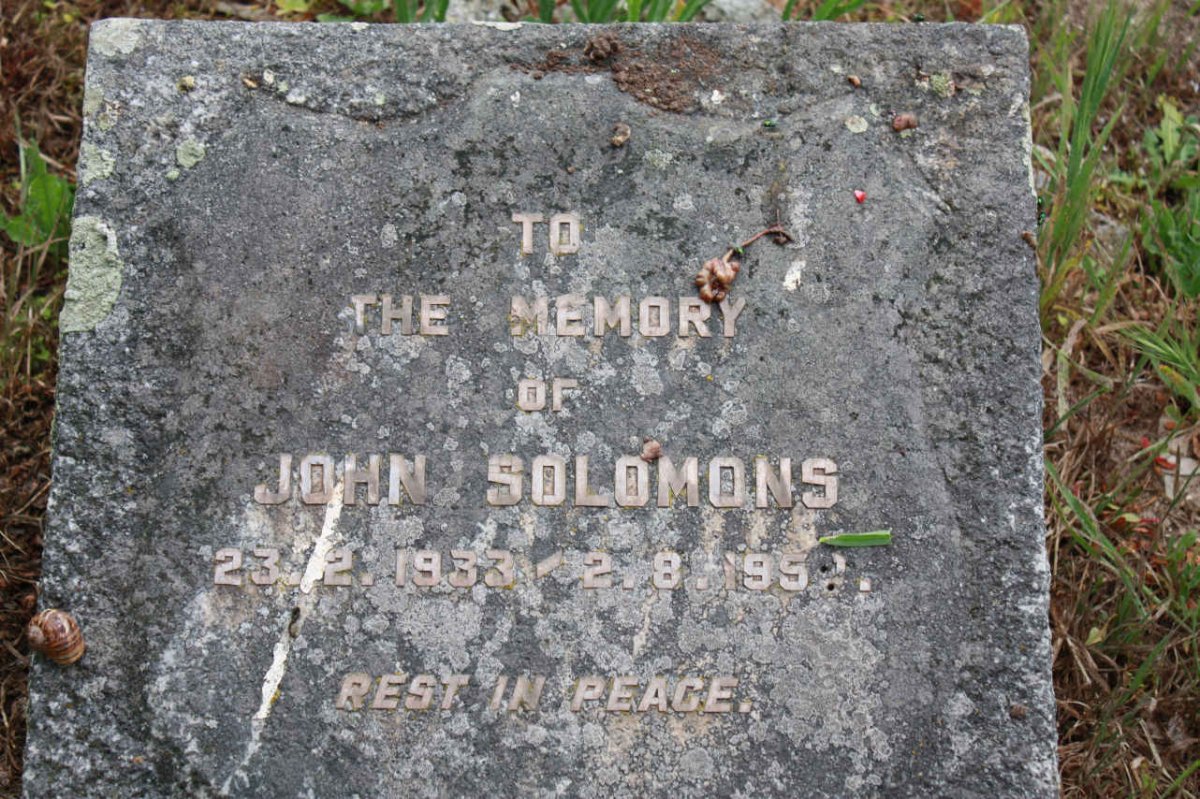 SOLOMONS John 1933-1950