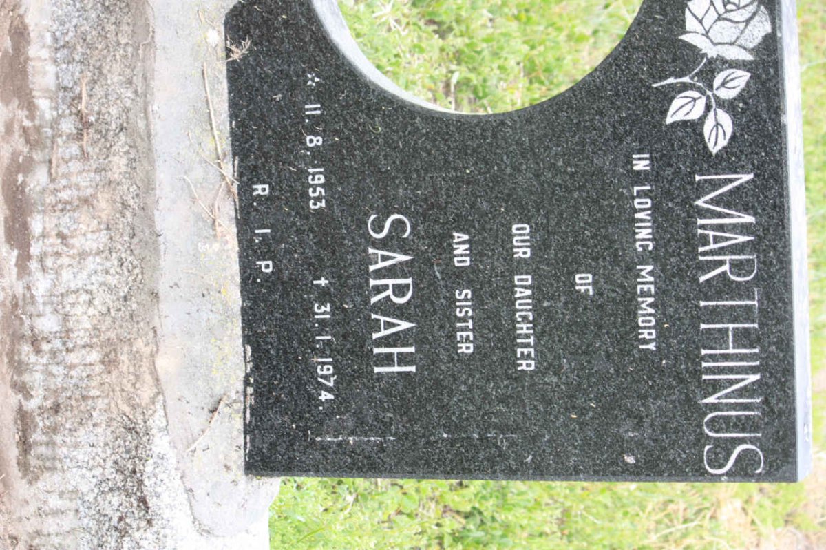 MARTHINUS Sarah 1953-1974