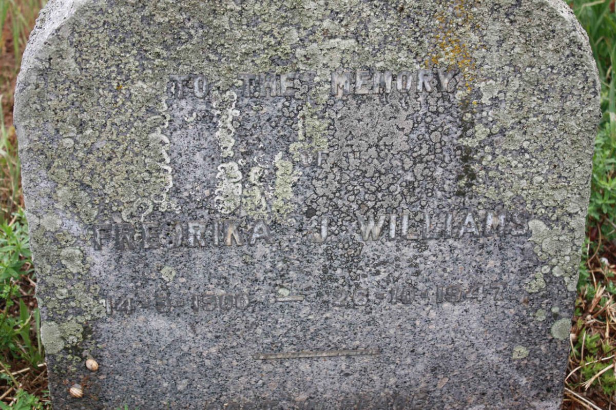 WILLIAMS Fredrika J.1900-1947