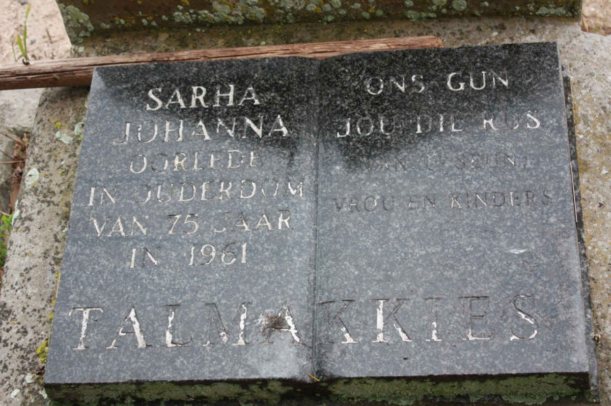 TALMAKKIES Sarha Johanna -1961