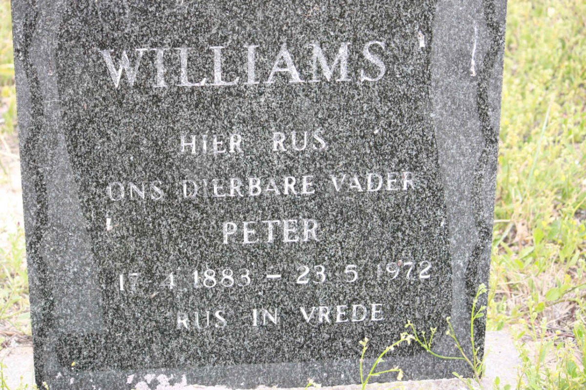WILLIAMS Peter 1883-1972