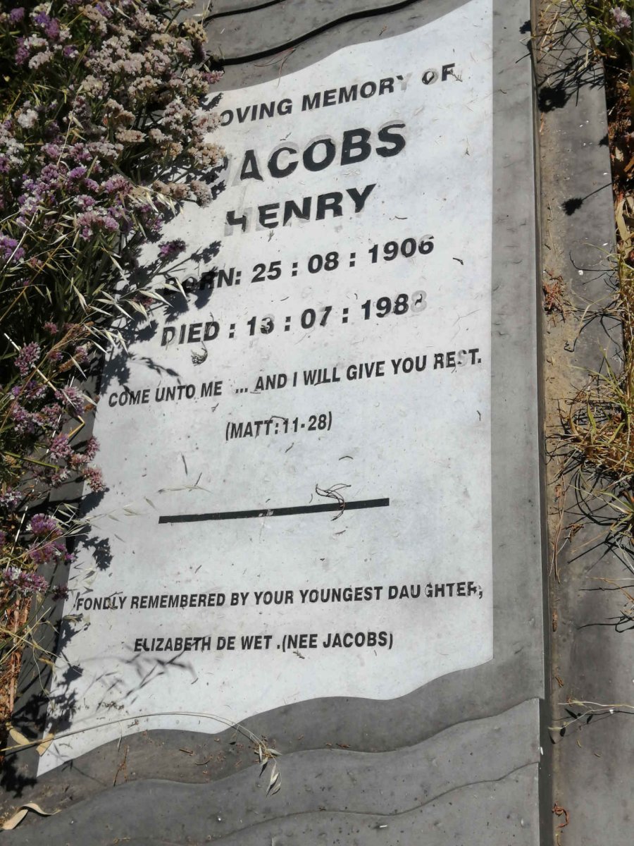 JACOBS Henry 1906-1988