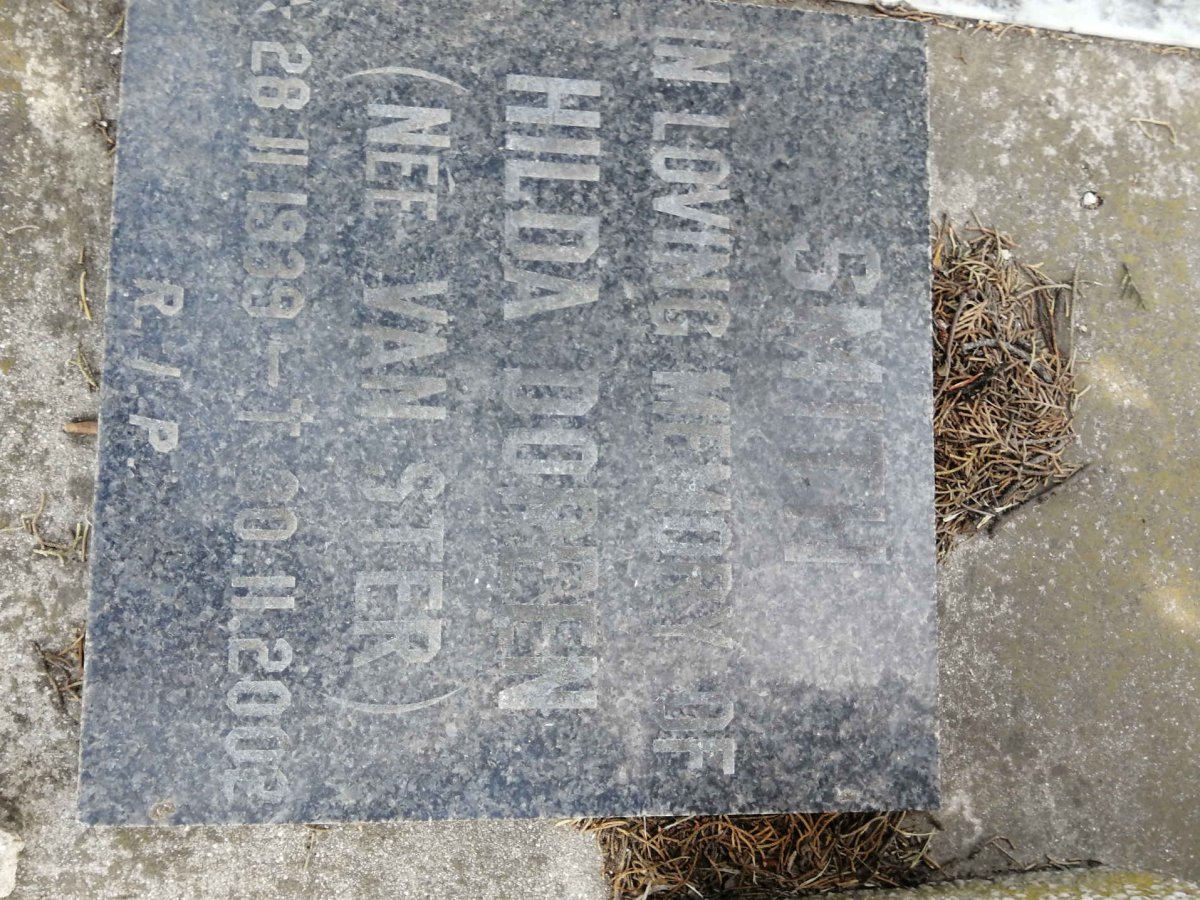 SMITH Hilda Doreen nee VAN STER 1939-2002