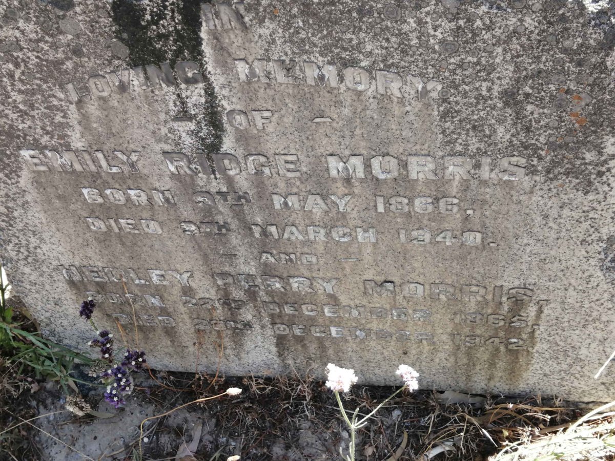 MORRIS Hedley Perry 1865-1942 &amp; Emily Ridge 1866-1940