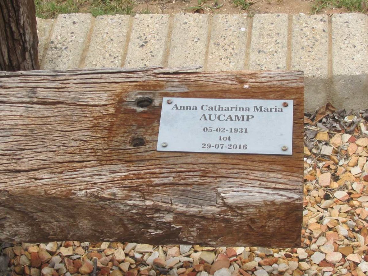 AUCAMP Anna Catharina Maria 1931-2016