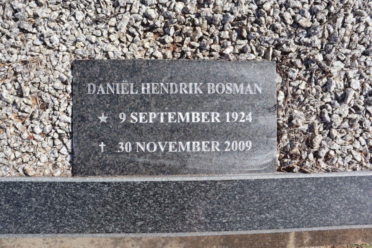 BOSMAN Daniel Hendrik 1924-2009
