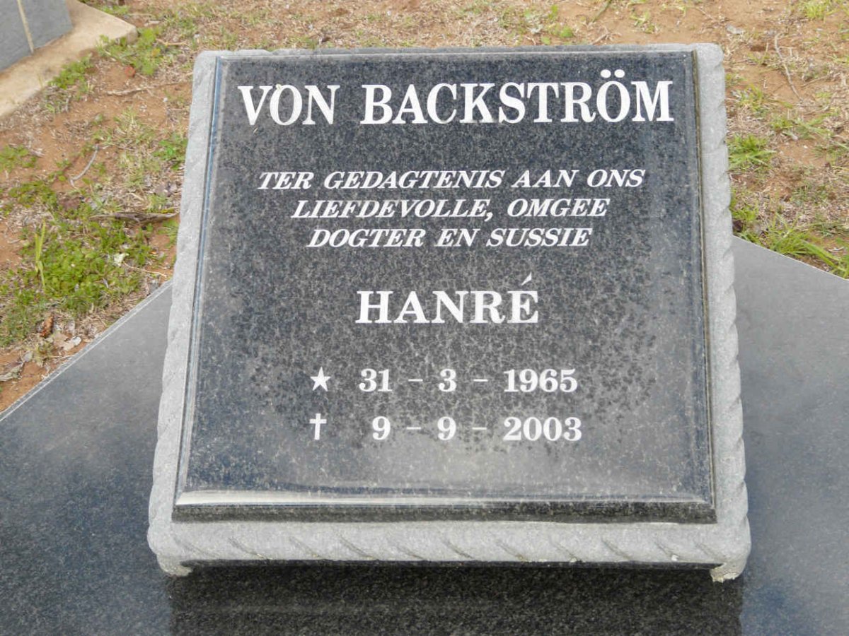 BACKSTRÖM Hanre, von 1965-2003