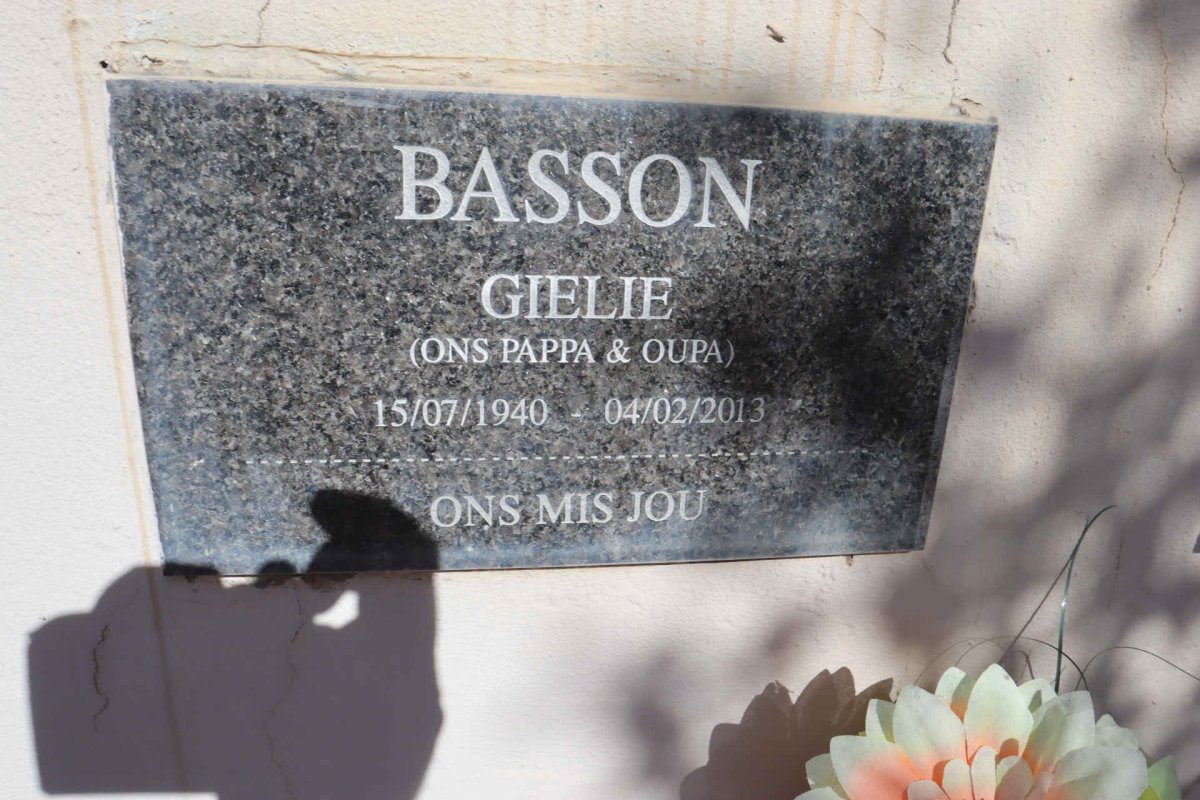 BASSON Gielie 1940-2013